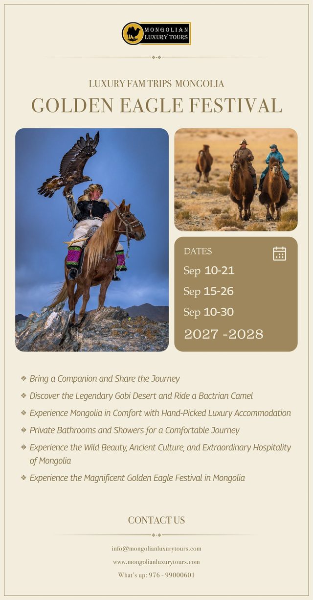 Golden Eagle Festival — Luxury Mongolia FAM Trips promotional details